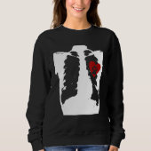 Sweatshirt Cute Heart Paw Print Design for Dog Lovers Puppy (Devant)