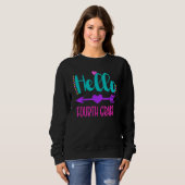 Sweatshirt Cute Hello Fourth Grade 4th Grade Back To School G (Devant entier)