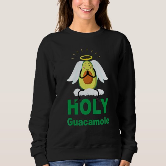 Sweatshirt Cute Holy Guacamole Avocado Angel (Devant)