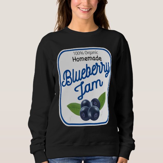Sweatshirt Cute Homemade Blueberry Jam Easy Lazy Halloween Co (Devant)