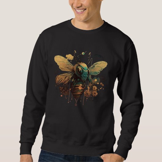 Sweatshirt Cute Honey Bee Floral nature  who gardens Beekeepe (Devant)
