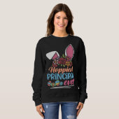 Sweatshirt Cute Hoppiest Principal Ever Bunny Ear Red Plaid E (Devant entier)