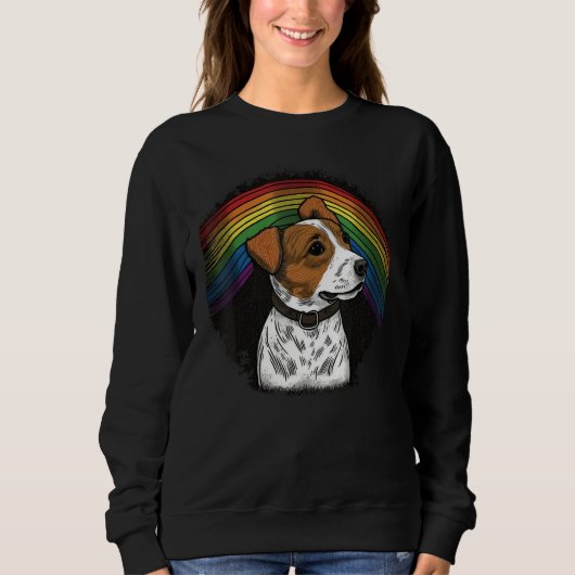 Sweatshirt Cute Jack Russell Terrier Dog on Jack Russell Terr (Devant)