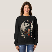 Sweatshirt Cute Japanese-style Ninja Cat (Devant entier)
