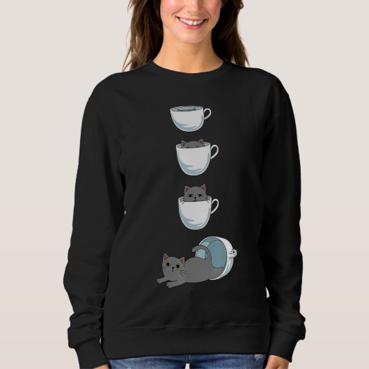 Sweatshirt Cute Kitten Funny Gift For Cat Owner (Devant)