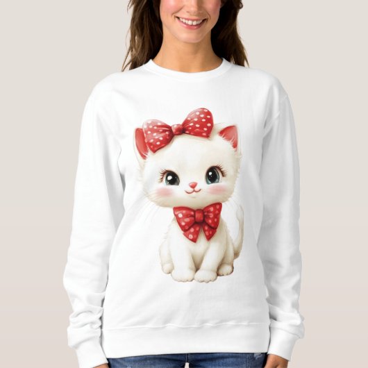 Sweatshirt Cute Kitty Amoureux des chats confortable et adora (Devant)