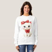 Sweatshirt Cute Kitty Amoureux des chats confortable et adora (Devant entier)