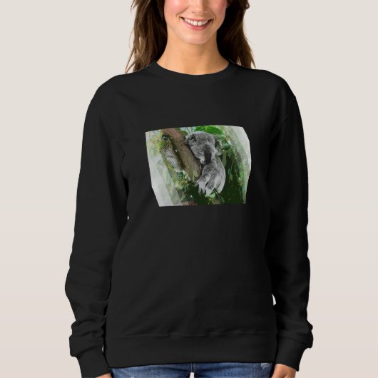 Sweatshirt Cute koala wild animal photo Australia (Devant)