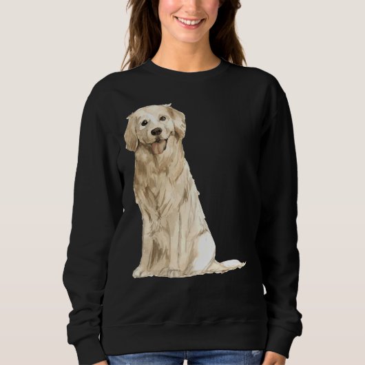 Sweatshirt Cute Labrador Golden Retriever (Devant)