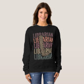 Sweatshirt Cute Librarian Life Boho Léopard Prof Appreciation (Devant entier)