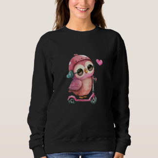 Sweatshirt Cute Little Owl Valetines Animal Love