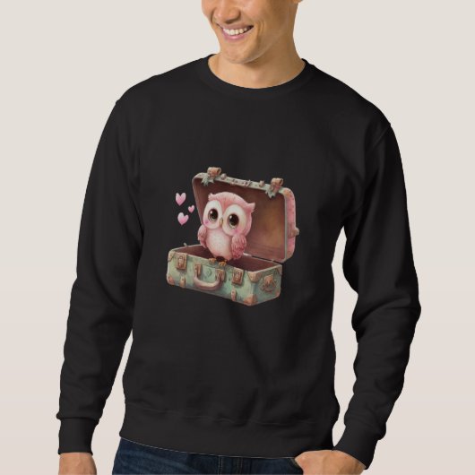 Sweatshirt Cute Little Owl Valetines Animal Love  29 (Devant)