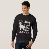 Sweatshirt Cute Llama Juste une fille qui aime Llamas Llama L (Devant entier)