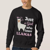 Sweatshirt Cute Llama Juste une fille qui aime Llamas Llama L (Devant)