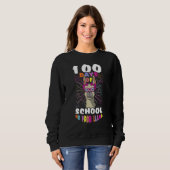 Sweatshirt Cute Llama Student 100th Days No Problem 100 Days (Devant entier)