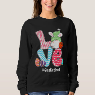 Sweatshirt Cute Love Bunny Gnome Basketball Oeufs Chasse Est