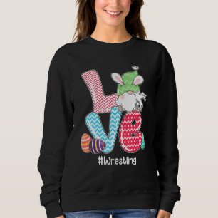 Sweatshirt Cute Love Bunny Gnome Lutte Oeufs Chasse Easte
