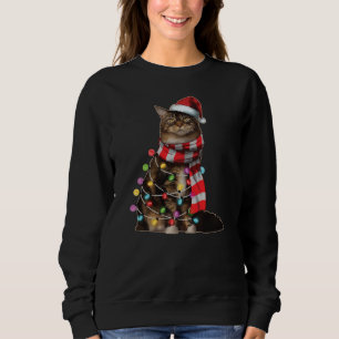 Sweatshirt Cute Maine Coon Chat Funny Noël Cadeau de vacances