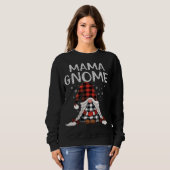 Sweatshirt Cute Mama Gnomes check red Plaid pattern Christmas (Devant entier)