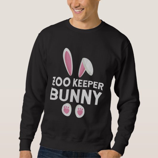 Sweatshirt Cute Matching Family Easter Day  Zoo Keeper Bunny (Devant)