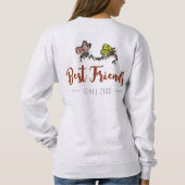 Sweatshirt Cute Meilleure grenouilles amies sur la sueur de N (Dos)