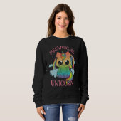 Sweatshirt Cute Meowgical Unicorn Cat Magic Colourful Rainbow (Devant entier)