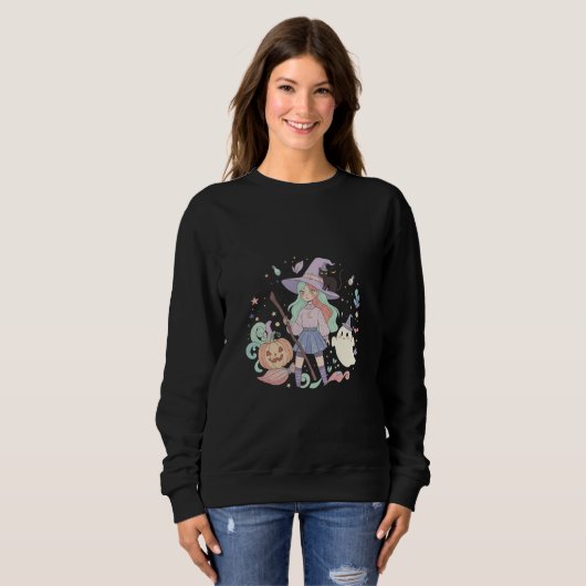 Sweatshirt Cute Modern Witch (Devant entier)