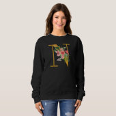 Sweatshirt Cute Monogram Initial Letters Flowers Capital N_1 (Devant entier)