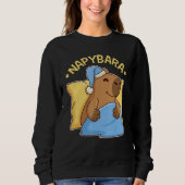Sweatshirt Cute Napping Capybara Pyjama Nappybara (Devant)