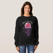 Sweatshirt Cute Ne Be Jelly Jellyfish Rose (Devant entier)