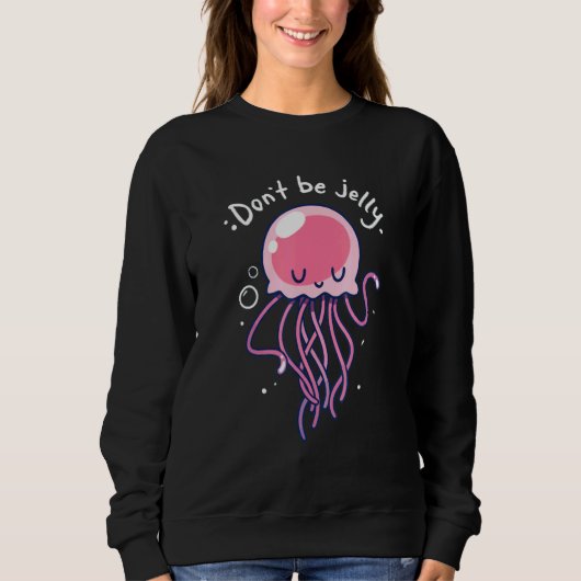 Sweatshirt Cute Ne Be Jelly Jellyfish Rose (Devant)