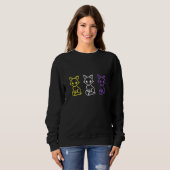 Sweatshirt Cute Nonbinary Pride Foxes  Proud LGBTQ Pansexual  (Devant entier)