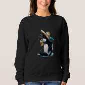 Sweatshirt Cute Orca Animal Orca Drinking Beer (Devant)