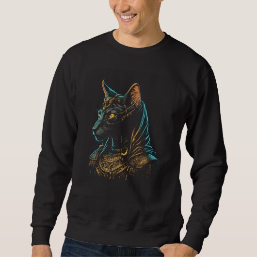 Sweatshirt Cute Oriental Cat  Egyptian Pharaoh Oriental Cat O (Devant)