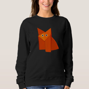 Sweatshirt Cute Origami Fox géométrique Kawaii