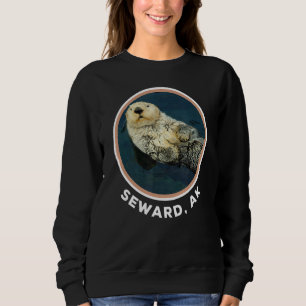 Sweatshirt Cute Otter Sewing Ak résident pêcheur de la côte