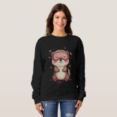 Sweatshirt Cute otter sleeping motif (Devant entier)