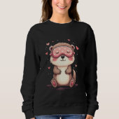 Sweatshirt Cute otter sleeping motif (Devant)