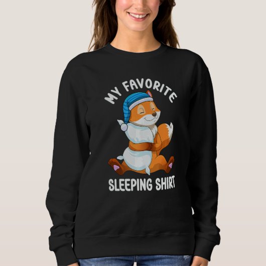 Sweatshirt Cute Pajama for Women  Nigh Sleeping Fox  3 (Devant)