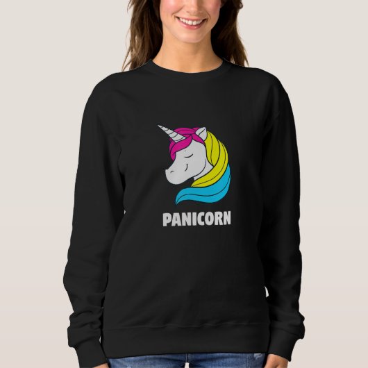 Sweatshirt Cute Panicorn Pansexual Drapeau Pan Unicorn Art Ga (Devant)