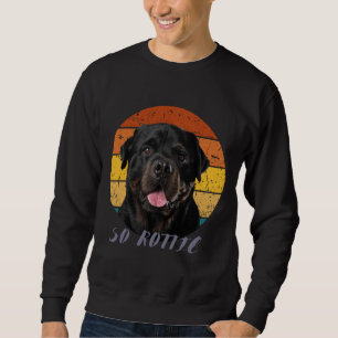 Sweatshirt Cute paw Retro Heart Rottie Dog Animaux animaux de