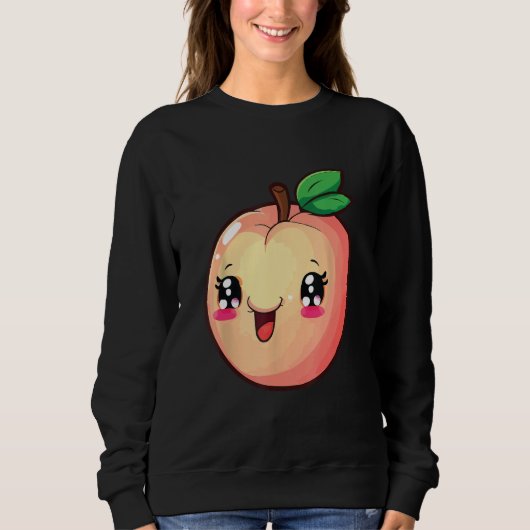 Sweatshirt Cute Peach Halloween 2024 Costume Fruit Graphique  (Devant)