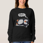 Sweatshirt Cute Penguin Lazy Sleeping arctic Bird (Devant)