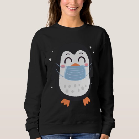 Sweatshirt Cute Penguin wearing face masks  Penguin Mask Anim (Devant)