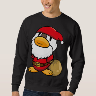 Sweatshirt Cute petit canard du Père Noël pour Noël