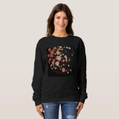 Sweatshirt Cute Pink Cherry Blossom Illustration Flowers Mini (Devant entier)