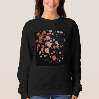 Sweatshirt Cute Pink Cherry Blossom Illustration Flowers Mini