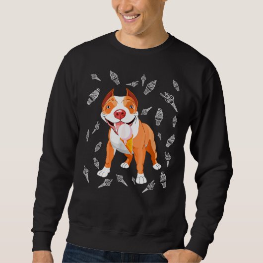 Sweatshirt Cute Pitbull Crème glacée Lover Funny Ice Cream Co (Devant)