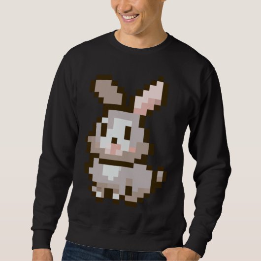 Sweatshirt cute Pixelated Easter Video Game Easter Bunny Gami (Devant)
