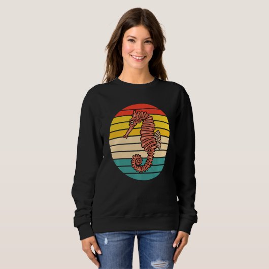 Sweatshirt Cute Poisson Seahorse (Devant entier)